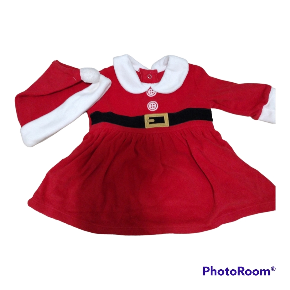 Carter's 3 month Santa dress with hat